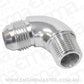 Aeroflow AF522-12S 90 Deg 3/4" to -12AN Full Flowsilver No Restriction In Bend