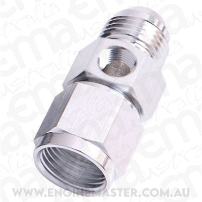 Aeroflow AF140-03S Straight Female - Male -3AN Silver with 1/8" NPT Port