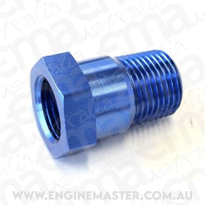 Aeroflow AF660-06 Temperature Probe Adapter Blue 3/8" Male 5/8" Female