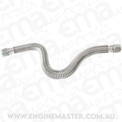Aeroflow AF463-38 Flexible Turbo Drain Hose Stainless Steel -10AN 19.5" OAL (500mm)