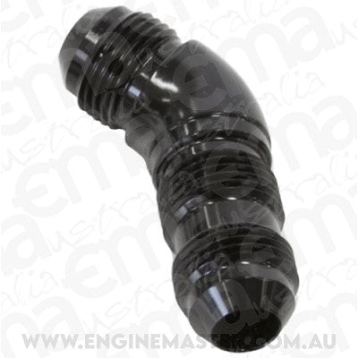Aeroflow AF537-20BLK 45 Deg Bulkhead -20AN Ful Flowblack No Retrictio Nut Seperat