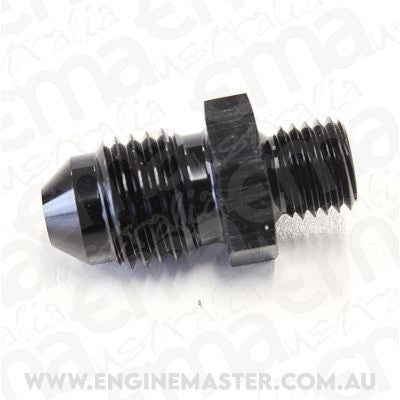 Aeroflow AF728-04BLK Metric M8 x 1.0mm to -4AN Black Male M8x1.0mm to -4An