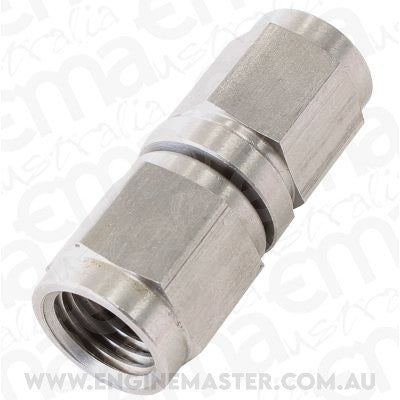 Aeroflow AF131-04SS S/S Straight Female Flare -4Ansilver Swivel Coupler Stainles