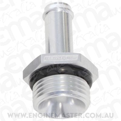 Aeroflow AF414-06-04S -6ORB to 1/4" Push On Barb Silver