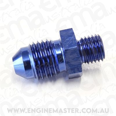 Aeroflow AF728-04 Metric M8 x 1.0mm to -4AN Blue Male M8x1.0mm to -4An