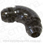 Aeroflow Performance Products AF521-04BLK 4AN 90 Deg Male Flare Union Black Full Flow No Restriction
