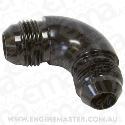 Aeroflow Performance Products AF521-04BLK 4AN 90 Deg Male Flare Union Black Full Flow No Restriction