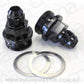 Aeroflow AF700-06BLK Holley Inlet Fitting -6AN Black 7/8" x 20 to -6AN Short