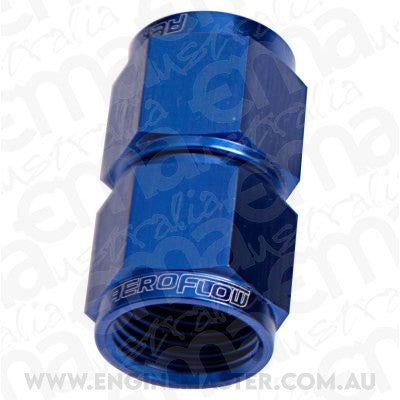 Aeroflow AF131-04 Straight Female Flare -4AN Blue Swivel Coupler