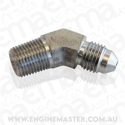 Aeroflow AF382-04 S/S 45 Deg 1/8" NPT to -4An