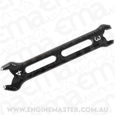 Aeroflow AF98-2244-1-4-3 DOUBLE ENDED PRO SPANNER SINGLBLACK -3AN TO -4AN