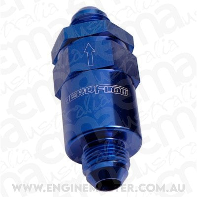 Aeroflow Performance Products AF609-06 Billet Fuel Filter -6AN Blue 30 Micron Bronze Filter