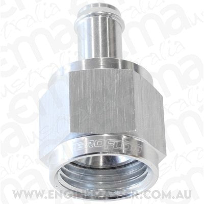 Aeroflow AF411-08-06S Female -8AN to 3/8" Barb Silver with Tube Nut