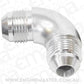 Aeroflow AF521-10S -10AN 90 Deg Male Flare Union Silver Full Flow No Restrictio