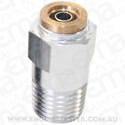 Aeroflow Performance Products AF121-02S 1/8" NPT Straight to 3/16" 120Series Nylon Silver Fitting
