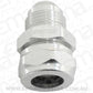 Aeroflow AF741-08-06S 3/8" Barb to -8AN Adapter Silver Convert Male Barb to An