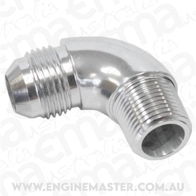 Aeroflow AF522-10-12S 90 Deg 3/4" to -10AN Full Flowsilver No Restriction In Bend