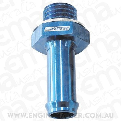 Aeroflow AF731-03 Metric M12 x 1.5mm to 1/2 Barb Blue Male M12x3/8" Male Barb