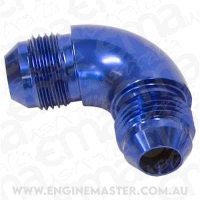 Aeroflow AF521-06 -6AN 90 Deg Male Flare Union Blue Full Flow No Restriction