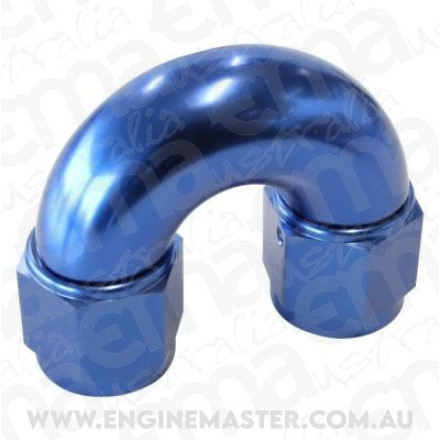Aeroflow AF536-10 -10AN 180 Deg Swivel Coupler Blue Billet Full Flow 1 Piece