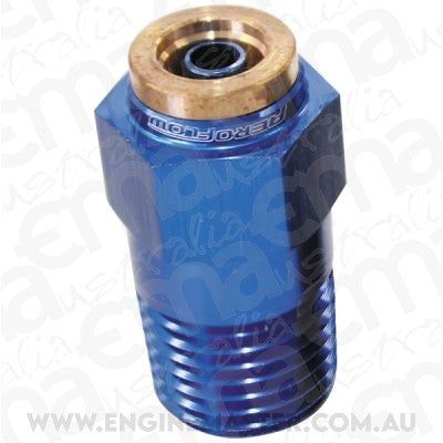 Aeroflow AF121-04-02 1/8" NPT Straight to 1/4" 120 Series Nylon Blue Fitting