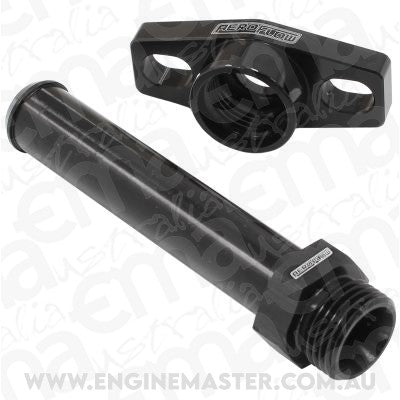 Turbo Drain Adapter (With 100mm x 16mm Barb, 38-44mm Hole Centres. Black Finish.)