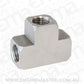 Aeroflow AF385 S.S Female Tee 3/8"-24 Inverted Seat Stainless Steel