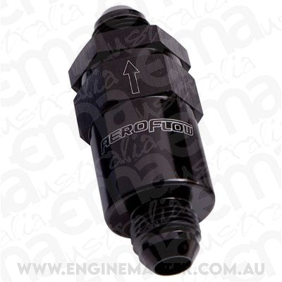 Aeroflow AF609-08BLK Billet Fuel Filter -8AN Black 30 Micron Bronze Filter