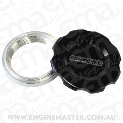 Aeroflow AF465-24BLK 1.5" Weld Bung & Black Cap Low Profile Female Weld-On