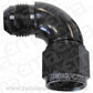 Aeroflow Performance Products AF543-08BLK 90 Deg Female - Male -8AN Black Full Flow