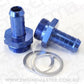 Aeroflow AF700-02 Holley Inlet Fitting 1/2" Barb Blue 7/8" x 20 to 3/8" Barb