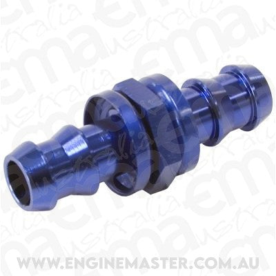Aeroflow AF410-06-05 5/16" 8mm to 3/8" -6 Pushlock Hose Joiner Blue Male to Male