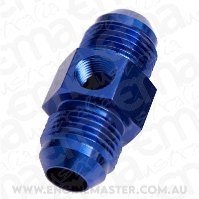 Aeroflow AF141-03 Straight Male - Male -3AN Blue with 1/8" NPT Port
