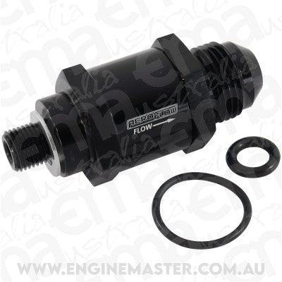 Aeroflow AF616-06BLK M10 X 1.0MM X -6AN CHECK VALVEBLACK MALE TO MALE BOSCH PUMP