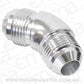 Aeroflow AF527-06S -6AN 45 Deg Male Flare Union Silver Full Flow No Restrictio