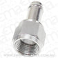 Aeroflow AF411-06-05S Female -6AN to 5/16" Barb Silver with Tube Nut