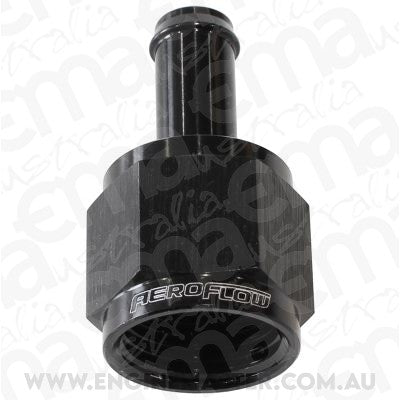 Aeroflow AF411-08-06BLK Female -8AN to 3/8" Barb . Black with Tube Nut