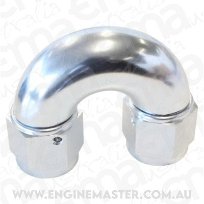 Aeroflow AF536-10S -10AN 180 Deg Swivel Coupler Silver Billet Full Flow 1Piece