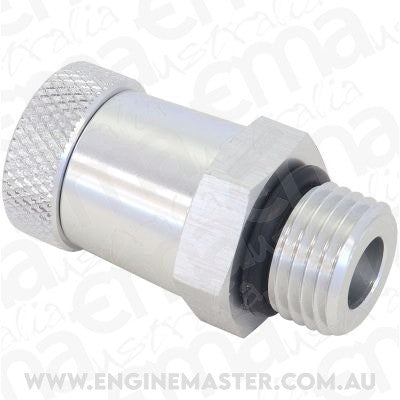 Aeroflow Performance AF615-02S Universal Drain Valve -6 ORB Silver Finish With 1/8" NPT Female Thread For Remote Draining