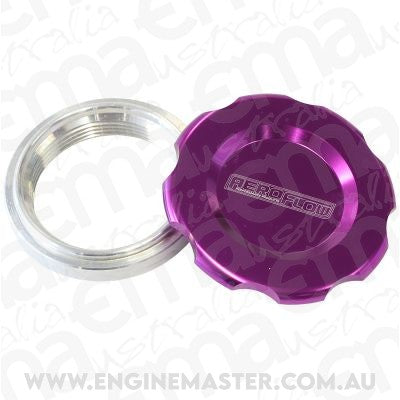 Aeroflow AF465-40PUR 2-1/2 Weld Bung & Purple Caplow Profile Female Weld-On