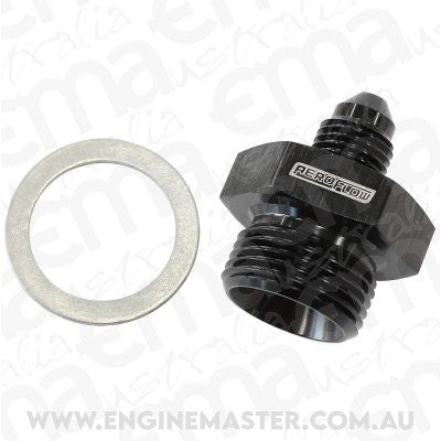 Aeroflow Performance Products AF740-03BLK 11/16"-20 Washer Seal to -3AN suits Wilwood Master Cylinders