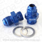 Aeroflow AF701-06 Barry Grant Demon Inlet Fitting -6AN Blue 9/16" x 24 to -6AN Short