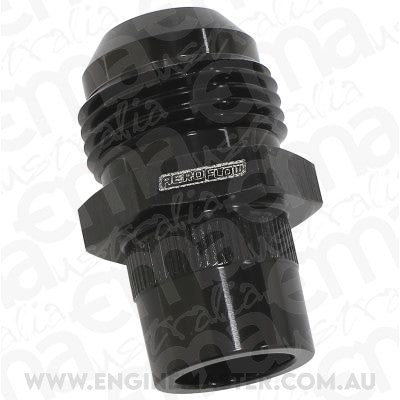 Aeroflow AF708-12-03BLK Press In Cover Breather Adapte-12AN suits Rb26 Covers