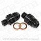 Aeroflow AF375-08BLK Th400 Trans Fitting -8 x 1/4 Black 1/4" Straight Npsm