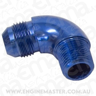 Aeroflow AF522-04 90 Deg 1/8" to -4AN Full Flow Blue No Restriction In Bend