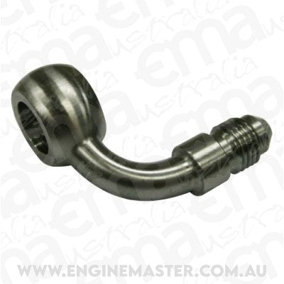 Aeroflow AF309-04 -4AN 90 Deg Banjo 12mm Stainless