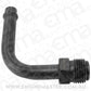 Aeroflow AF714-27BLK Holley Carb Inlet Fittings 5/8Inverted to 3/8" Barb 90 Deg