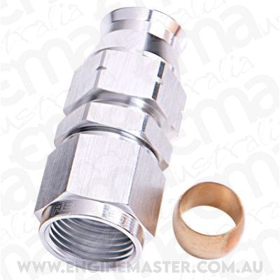 Aeroflow AF109-12S 3/4" Hard Line to -12AN Femaleadapter Silver W/ Olive
