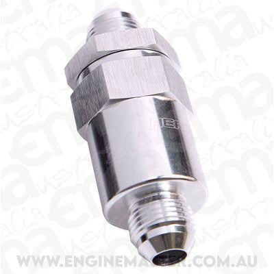 Aeroflow Performance Products AF609-06S Billet Fuel Filter -6AN Silver 30 Micron Bronze Filter