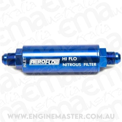 Aeroflow AF66-2041 Nitrous Filter -6AN Hi-Press Blue Nos15552 Replacement